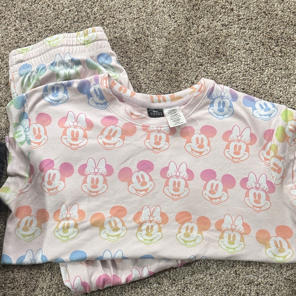 Disney Pajama Set - Pastel Mickey Mouse Print
